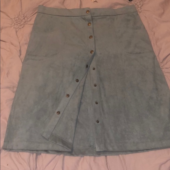 Blue Velvet Skirt - Picture 8 of 8